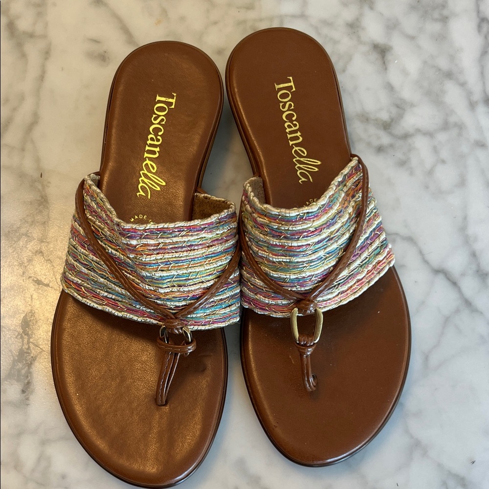 Toscanella Italy Women's Multicolor Sandals Size 6 - Picture 2 of 7